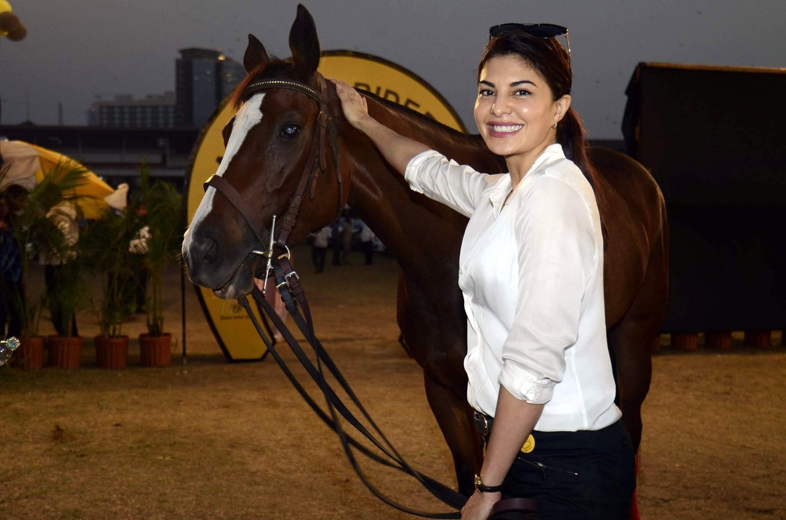 Jacqueline Fernandez At Horse Jumping Competition Race Course Images | Picture 1486576