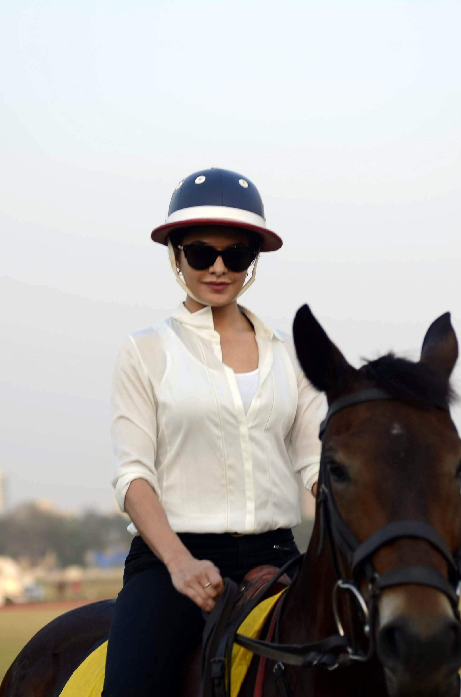 Jacqueline Fernandez At Horse Jumping Competition Race Course Images | Picture 1486535