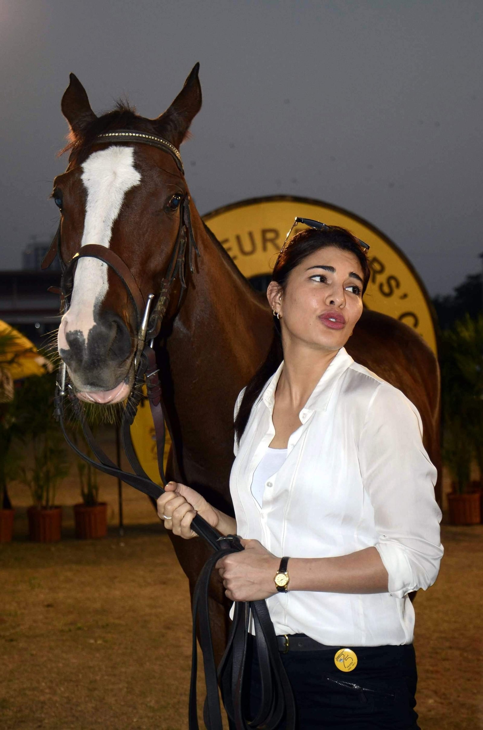 Jacqueline Fernandez At Horse Jumping Competition Race Course Images | Picture 1486572