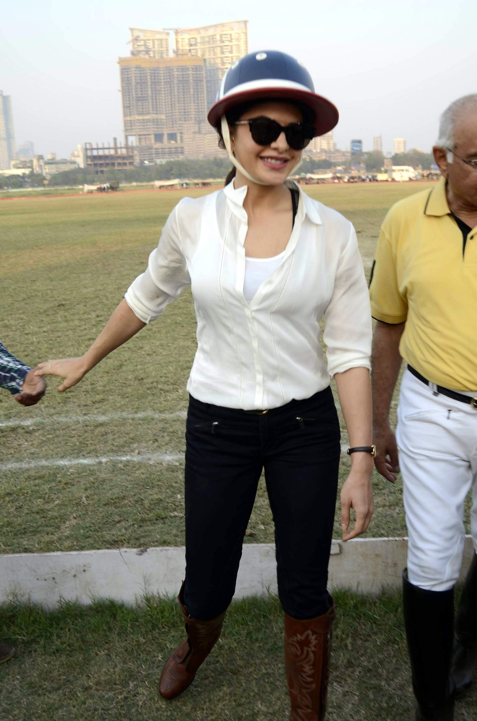 Jacqueline Fernandez At Horse Jumping Competition Race Course Images | Picture 1486540