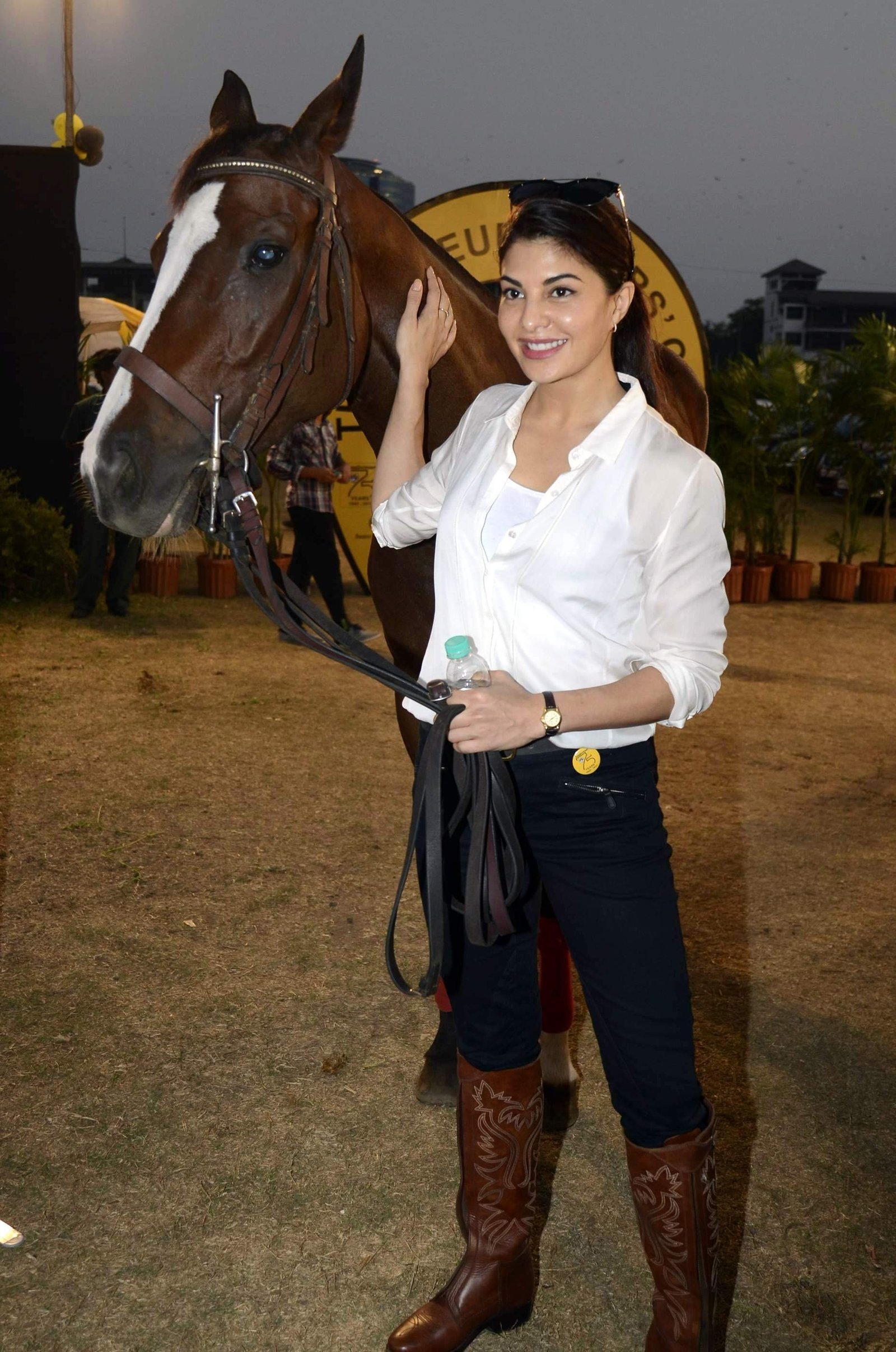 Jacqueline Fernandez At Horse Jumping Competition Race Course Images | Picture 1486568