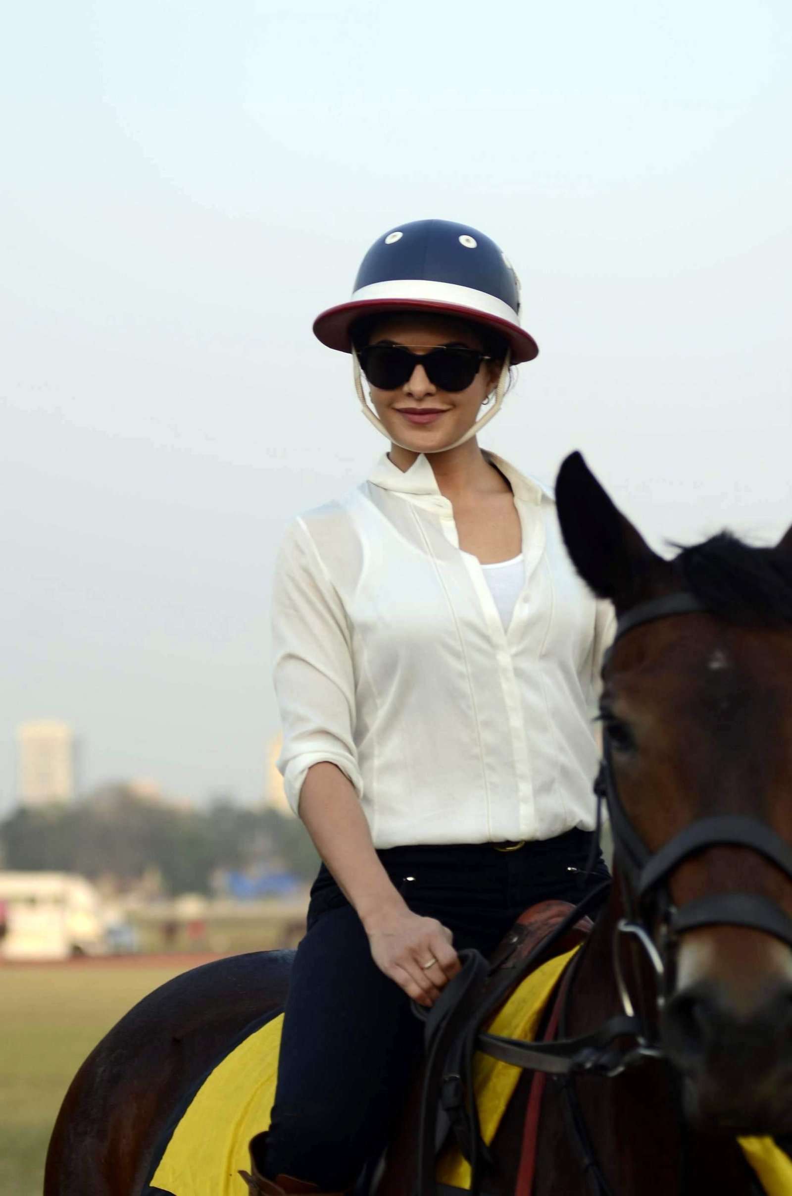 Jacqueline Fernandez At Horse Jumping Competition Race Course Images | Picture 1486539