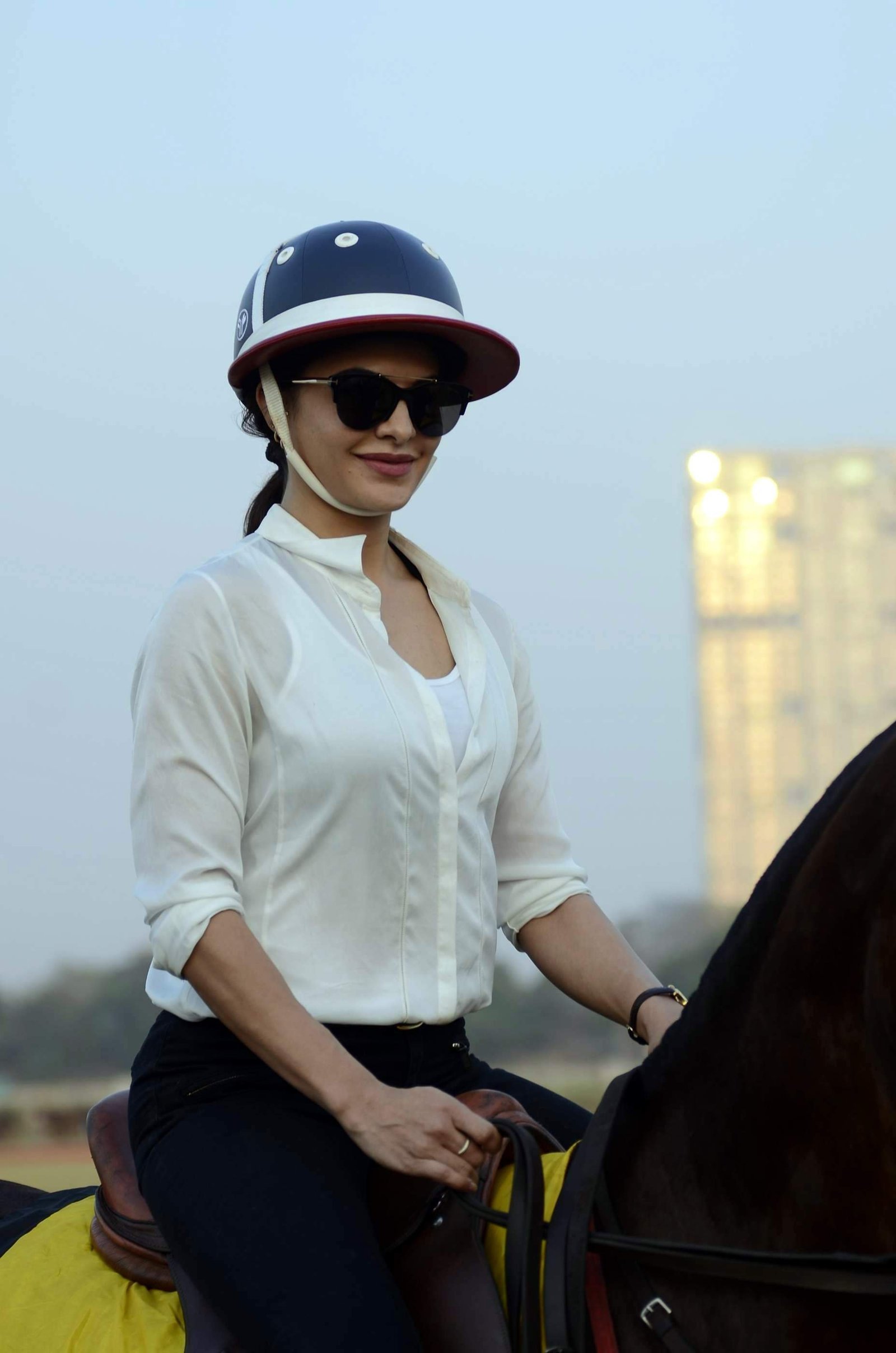 Jacqueline Fernandez At Horse Jumping Competition Race Course Images | Picture 1486532