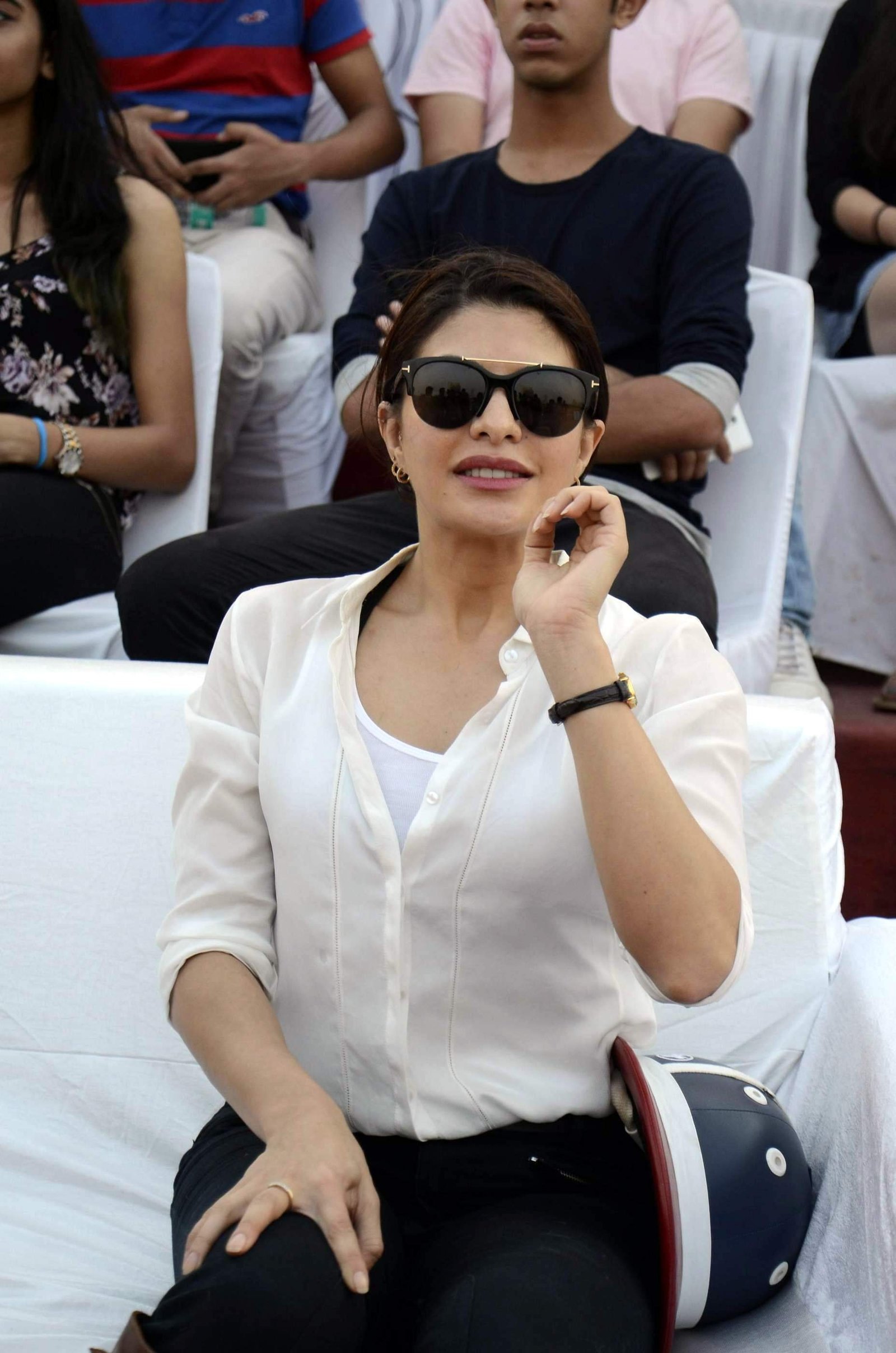 Jacqueline Fernandez At Horse Jumping Competition Race Course Images | Picture 1486552