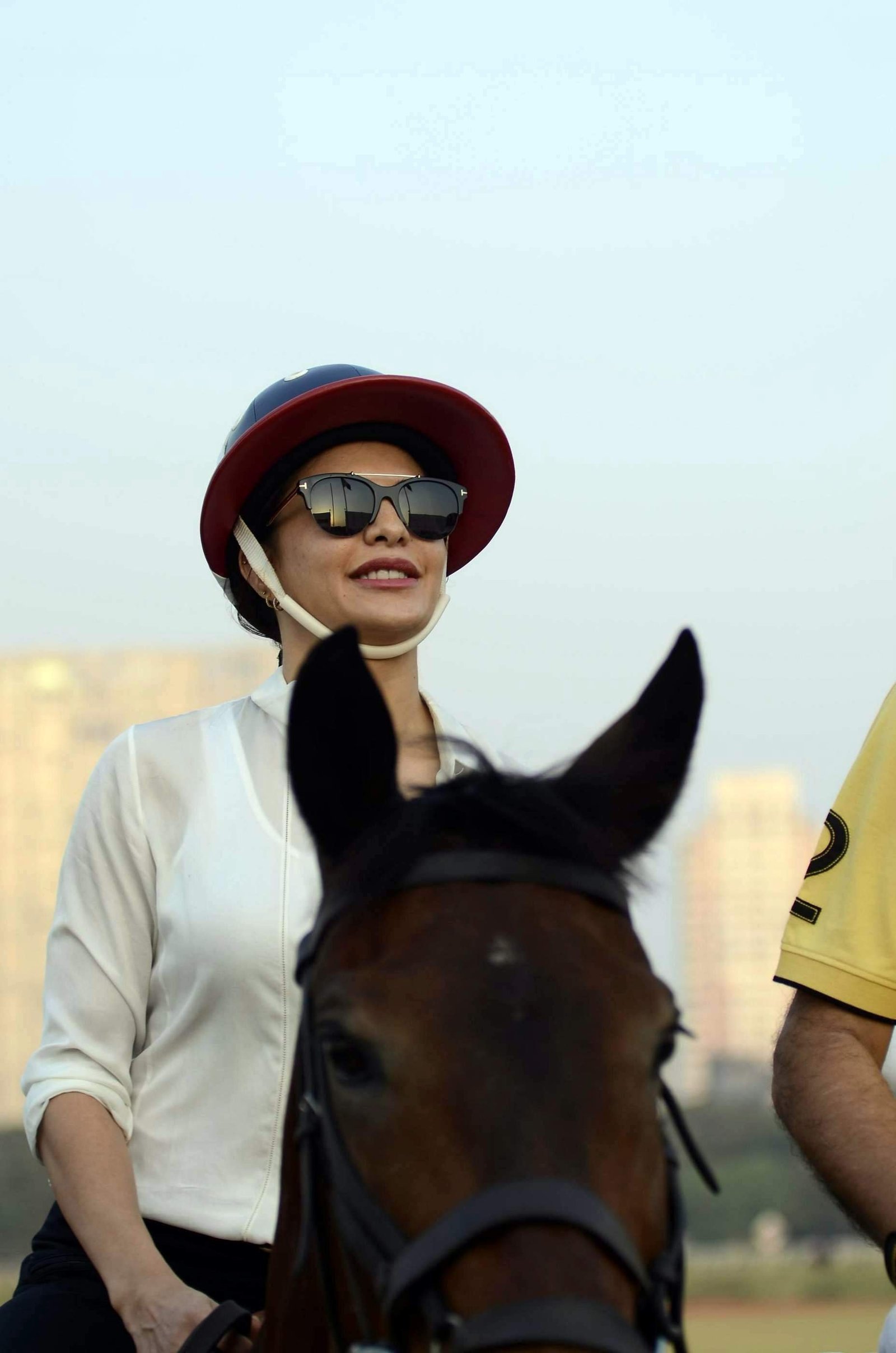 Jacqueline Fernandez At Horse Jumping Competition Race Course Images | Picture 1486537