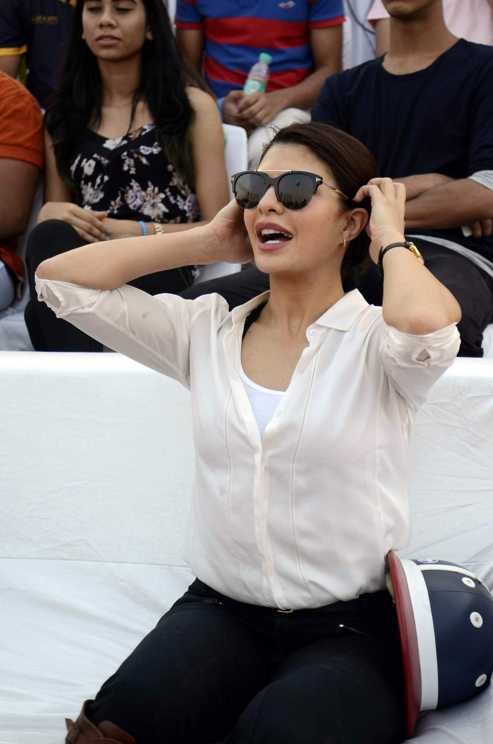 Jacqueline Fernandez At Horse Jumping Competition Race Course Images | Picture 1486545