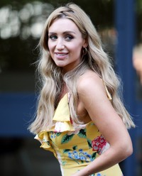 Catherine Tyldesley outside ITV Studios