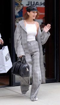 Bella Hadid leaving her apartment in New York