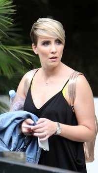 Claire Richards outside ITV Studios