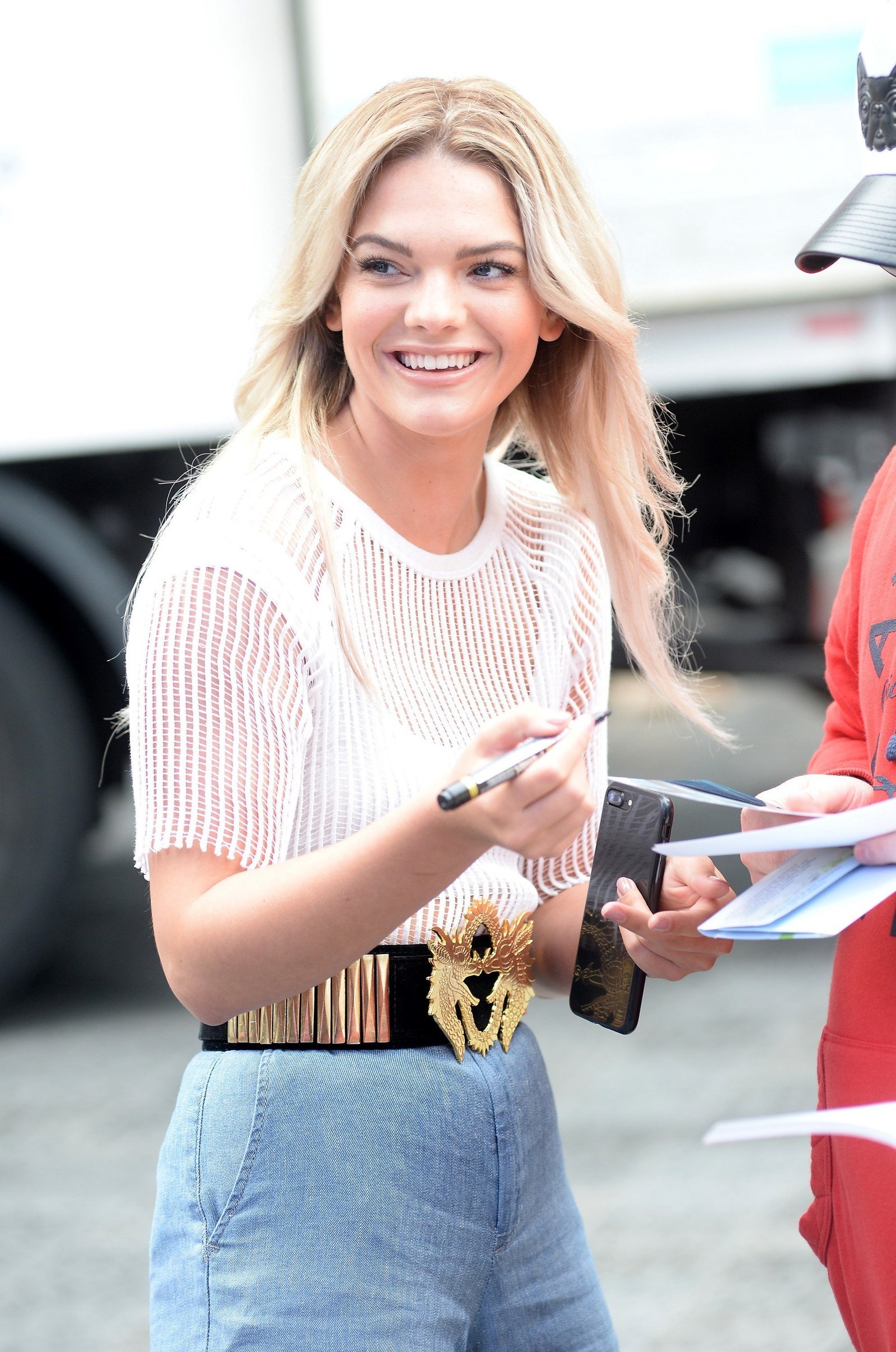 Louisa Johnson arrives at Global House | Picture 1501026