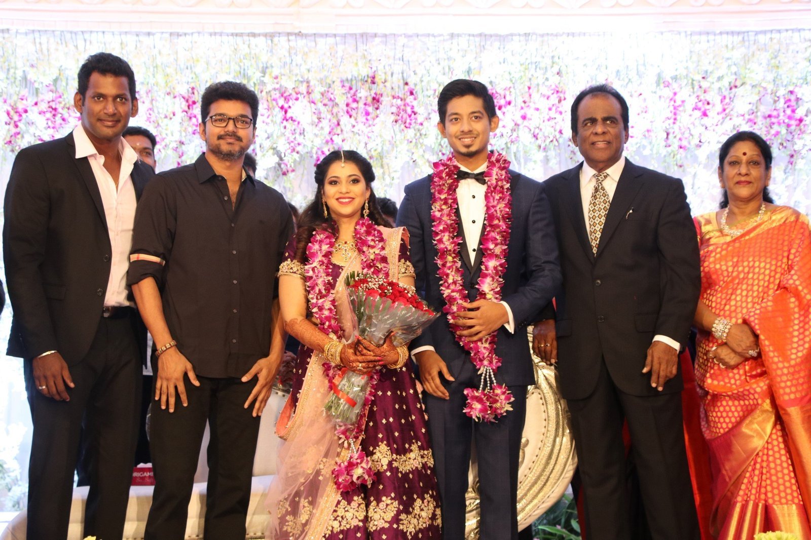 Vijay - Actor Vishal's Sister Aishwarya Wedding Reception Photos | Picture 1524158