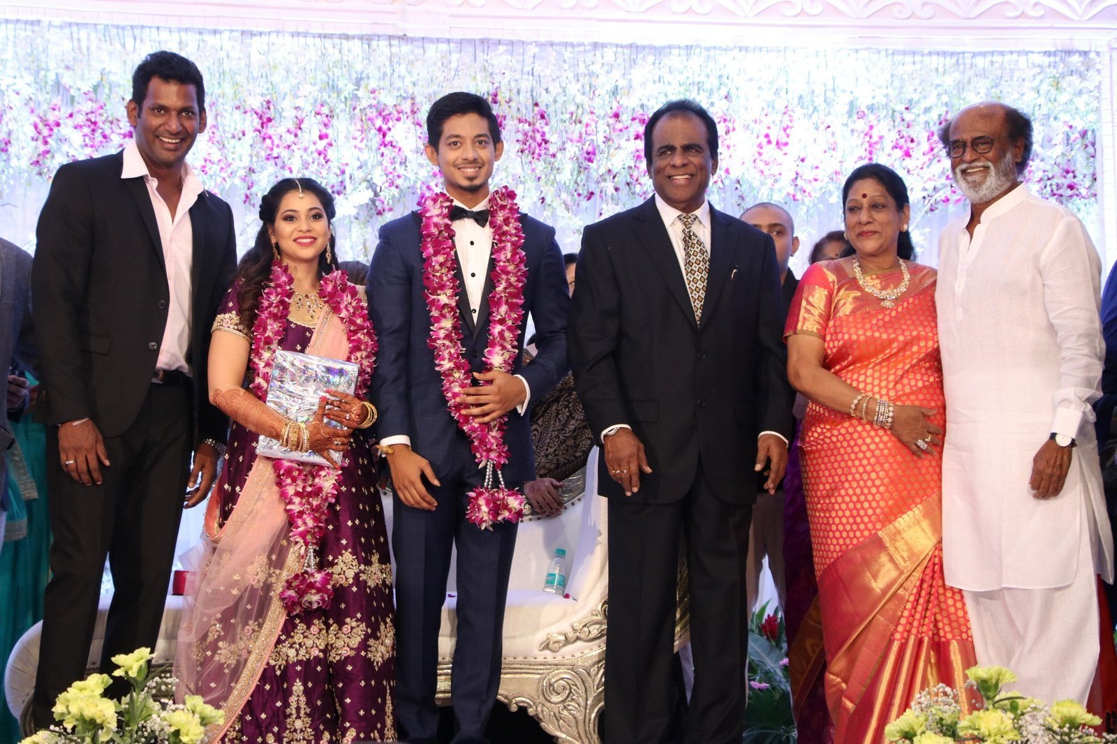 Rajinikanth - Actor Vishal's Sister Aishwarya Wedding Reception Photos | Picture 1524170