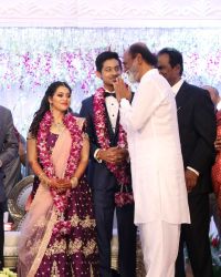 Rajinikanth - Actor Vishal's Sister Aishwarya Wedding Reception Photos