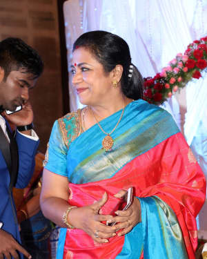 Poornima Bhagyaraj - Music Director Dharan Kumar - Actress Deekshitha Wedding Reception Photos | Picture 1528429