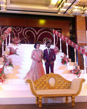 Music Director Dharan Kumar - Actress Deekshitha Wedding Reception Photos