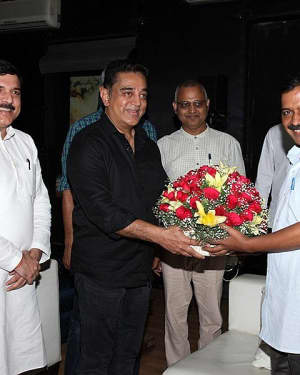 In Pics: Kamal Haasan meets Delhi's CM Arvind Kejriwal