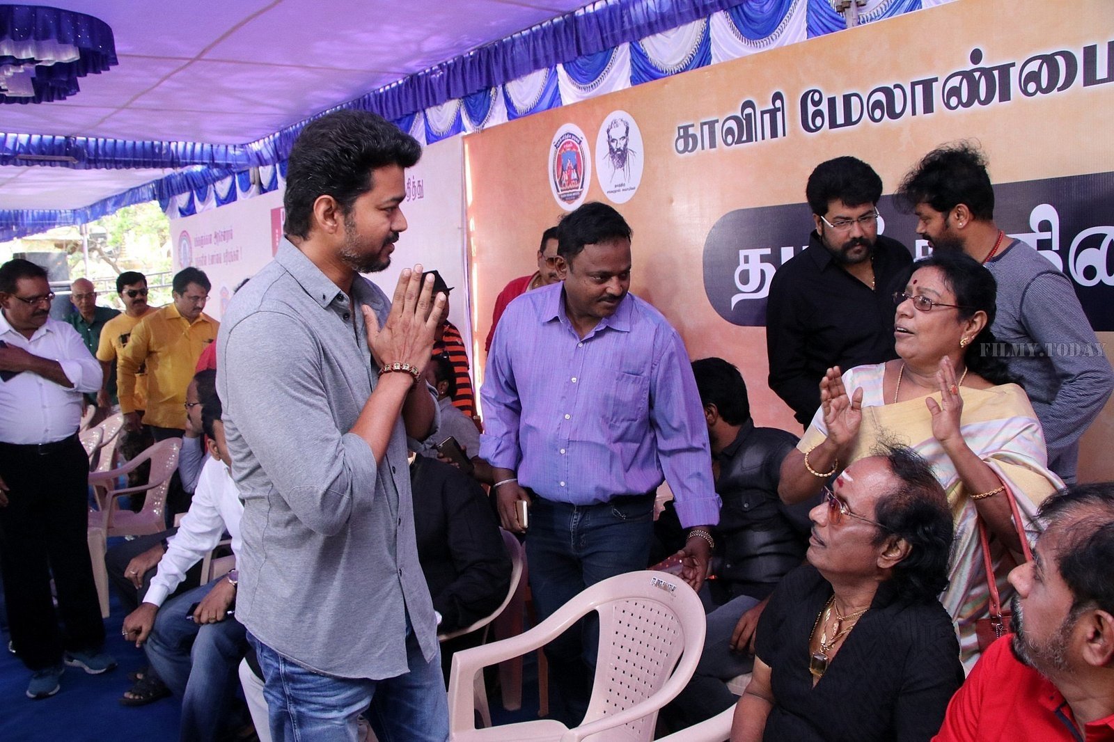 Vijay - Photos: Tamil Film Industry's protest against Sterlite and Cauvery Issue | Picture 1575909