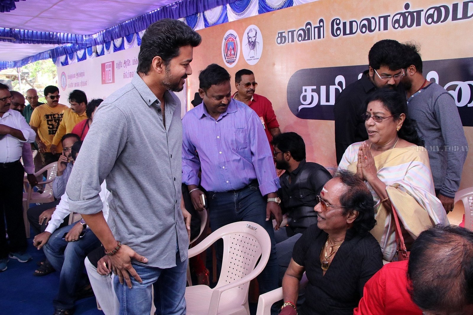 Vijay - Photos: Tamil Film Industry's protest against Sterlite and Cauvery Issue | Picture 1575910