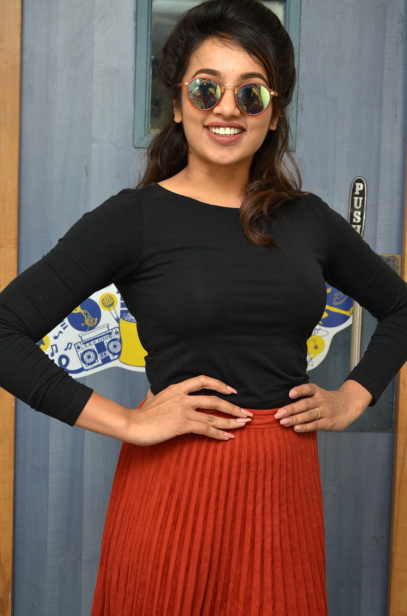 Tejaswi Madivada during Babu Baga Busy 4th Song Launch at BIG FM Photos | Picture 1489986