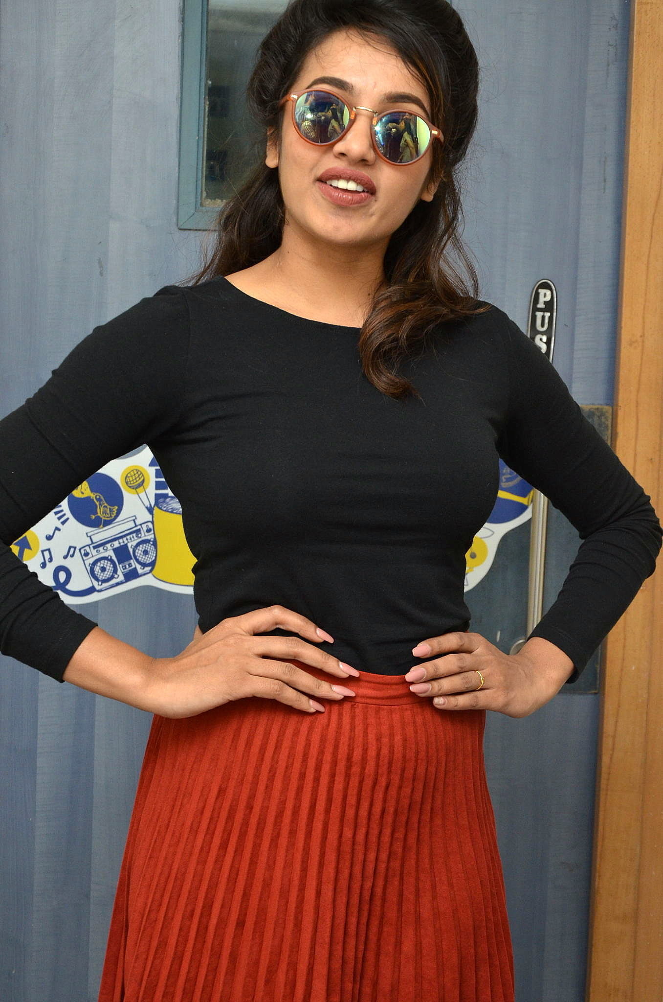 Tejaswi Madivada during Babu Baga Busy 4th Song Launch at BIG FM Photos | Picture 1489987