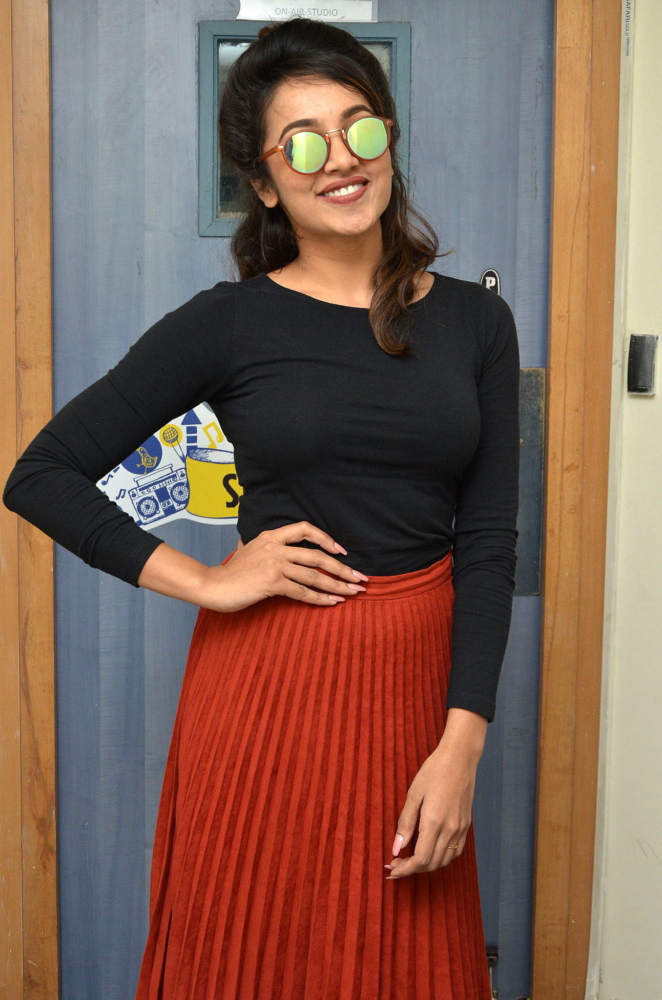 Tejaswi Madivada during Babu Baga Busy 4th Song Launch at BIG FM Photos | Picture 1489989