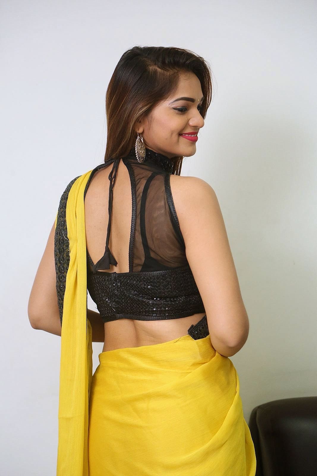 Actress Aswini Hot in Yellow Saree Photos | Picture 1491813
