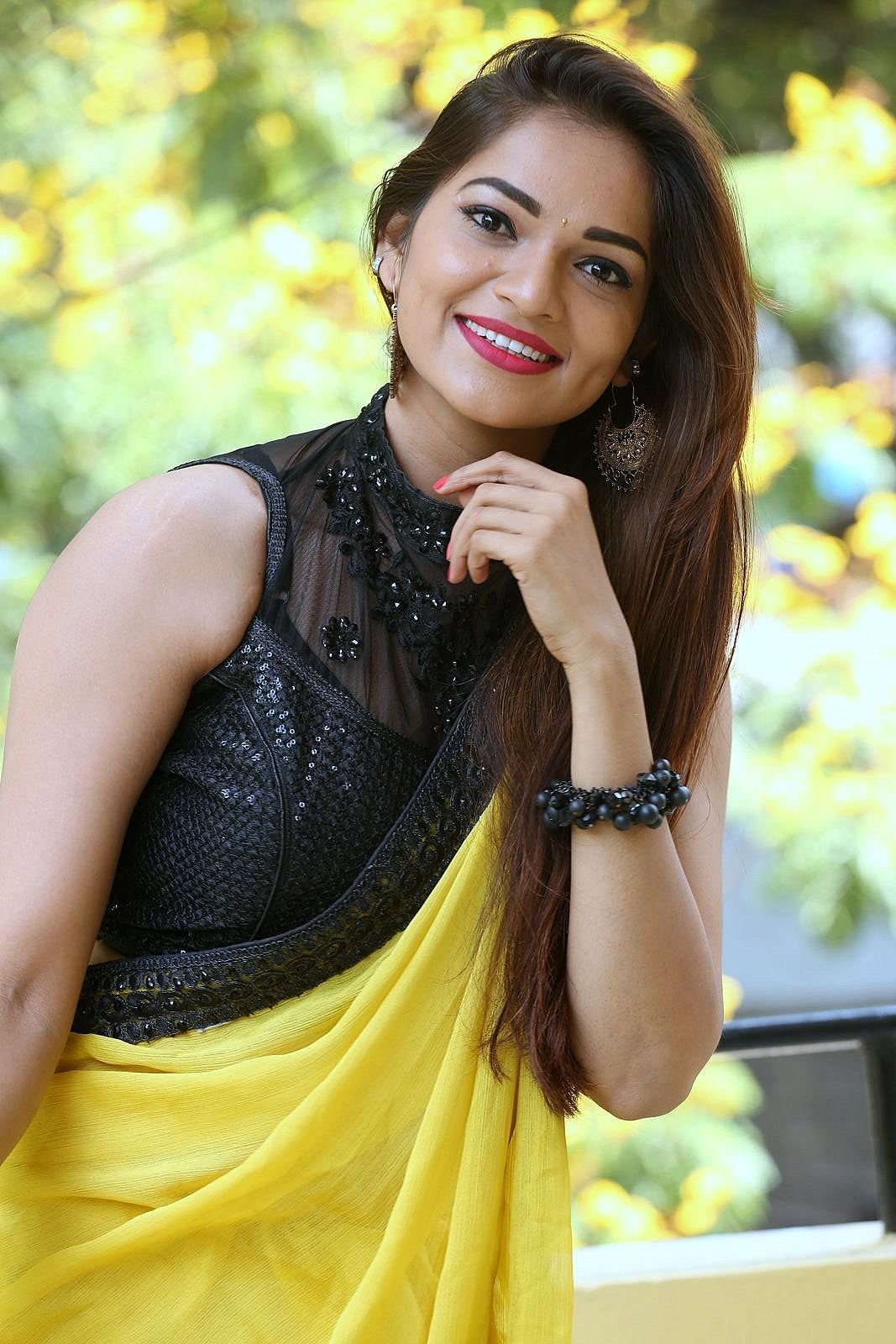 Actress Aswini Hot in Yellow Saree Photos | Picture 1491874