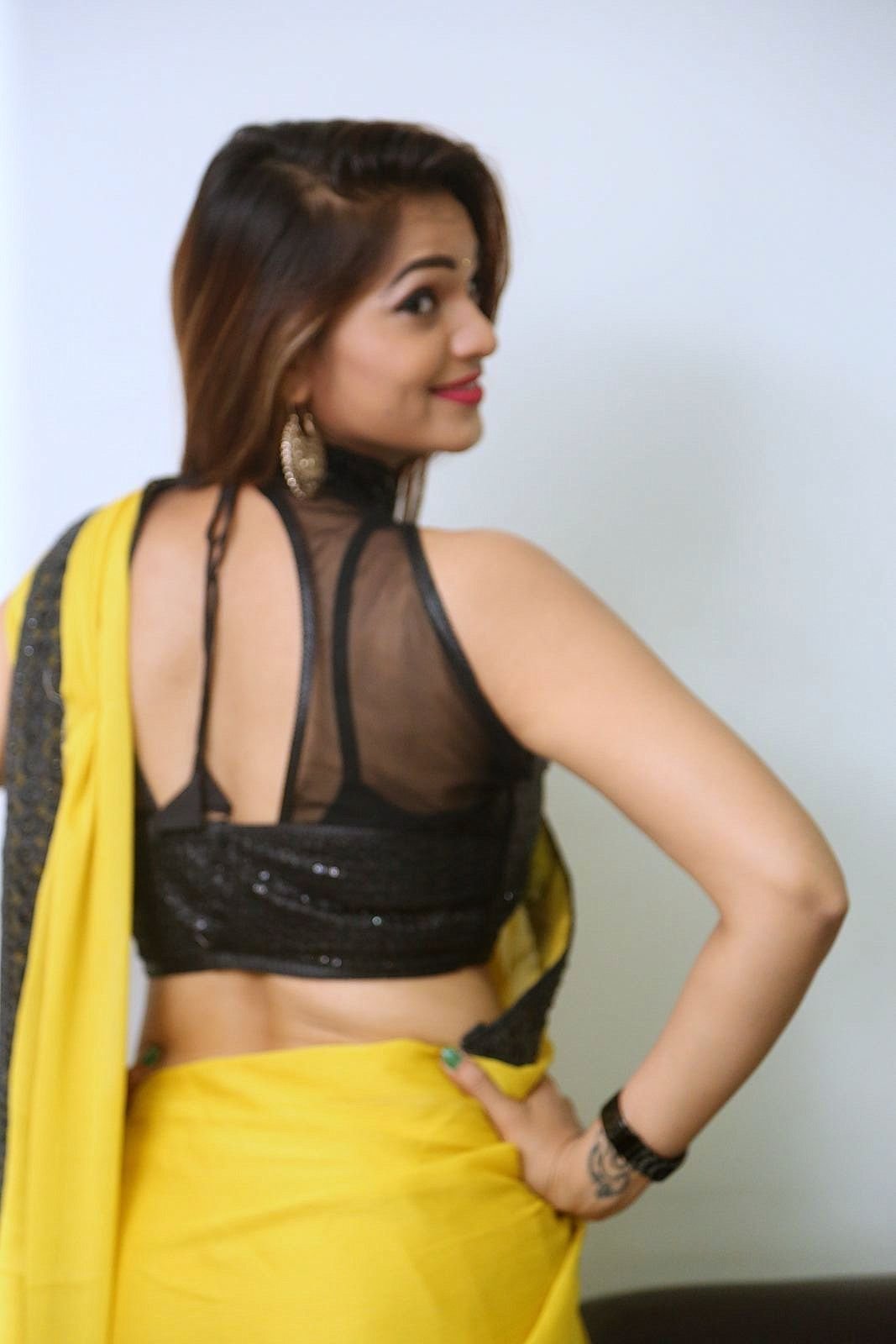Actress Aswini Hot in Yellow Saree Photos | Picture 1491816