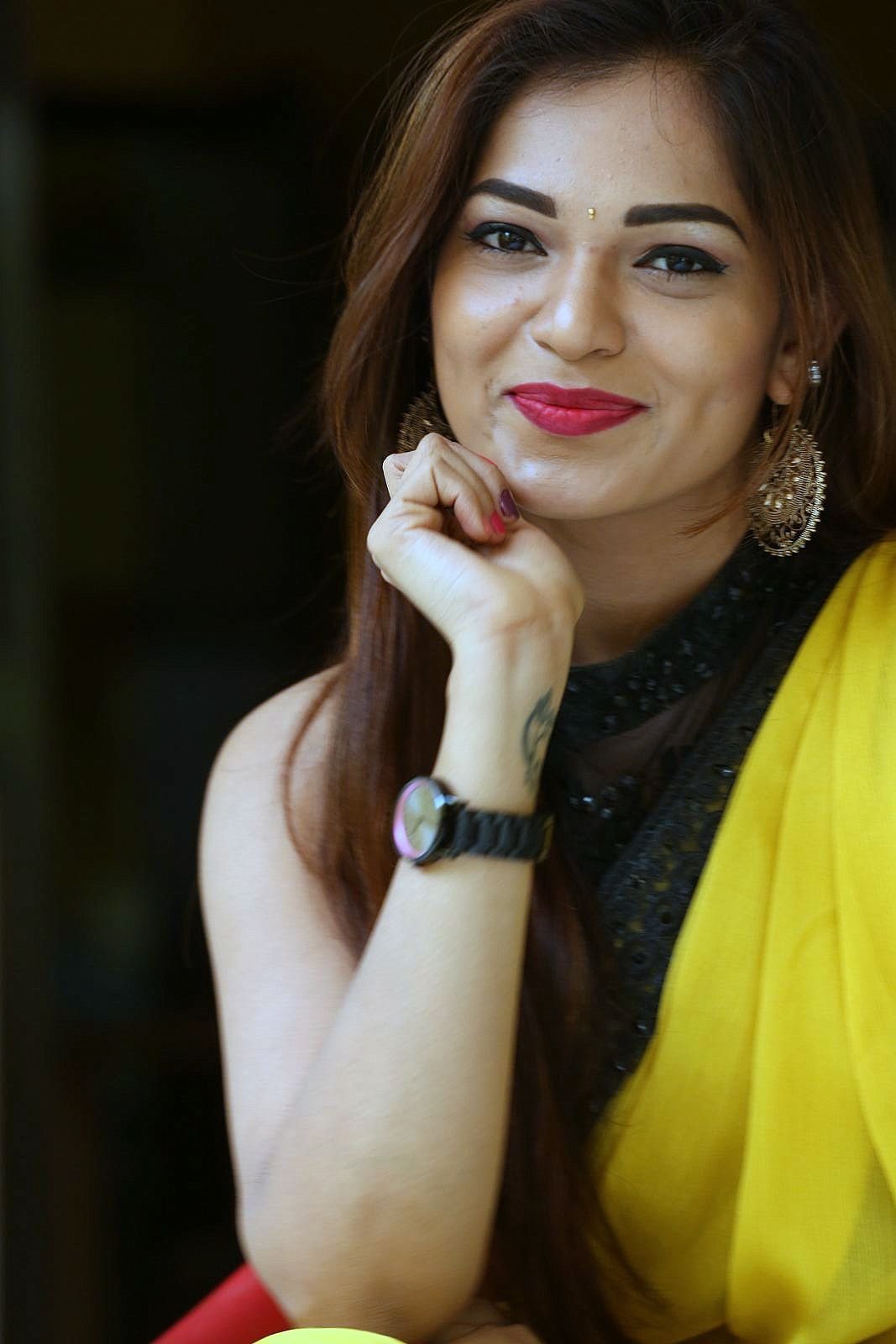 Actress Aswini Hot in Yellow Saree Photos | Picture 1491893