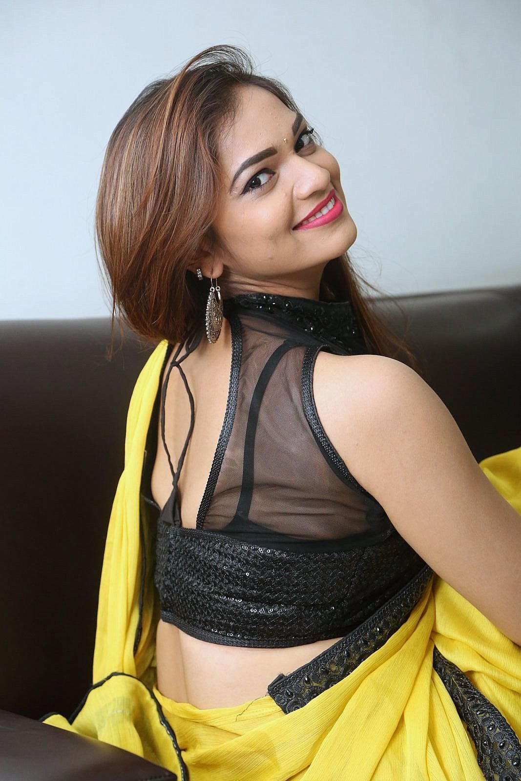 Actress Aswini Hot in Yellow Saree Photos | Picture 1491839
