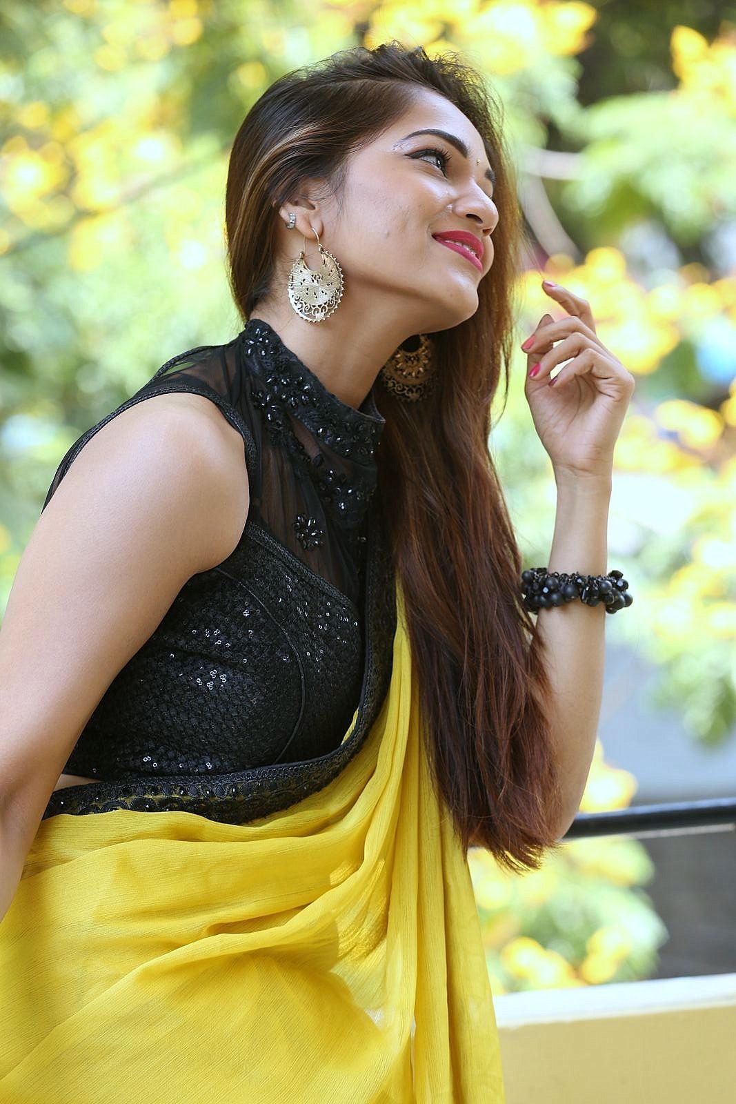 Actress Aswini Hot in Yellow Saree Photos | Picture 1491873