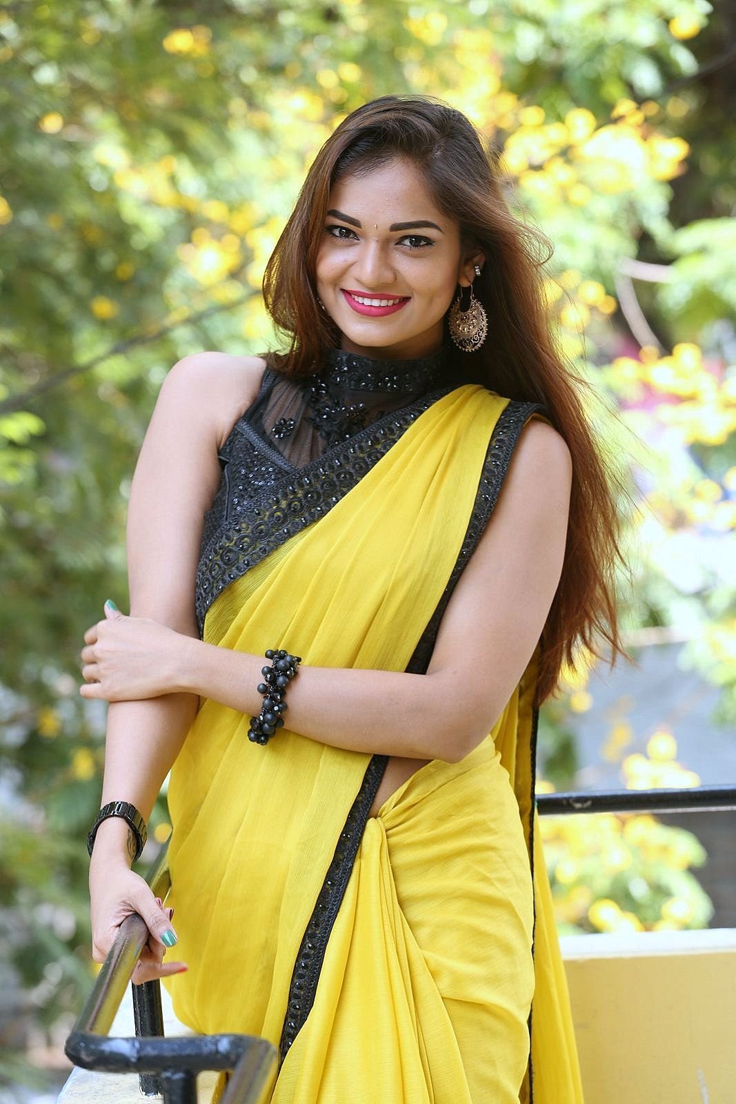 Actress Aswini Hot in Yellow Saree Photos | Picture 1491865