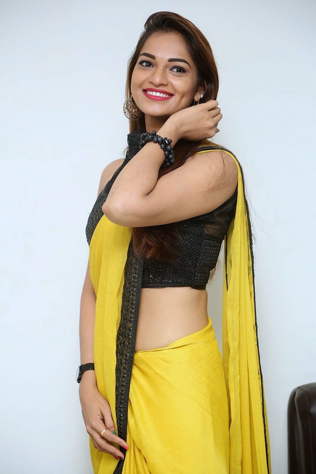 Actress Aswini Hot in Yellow Saree Photos | Picture 1491807