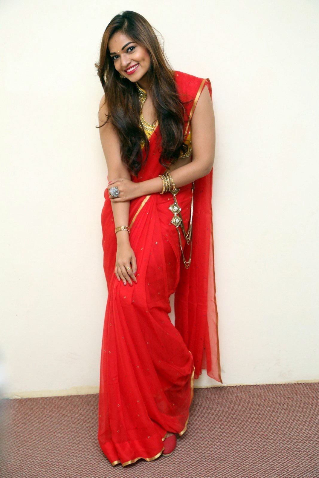 Aswini Hot in Red Saree Photos | Picture 1469889