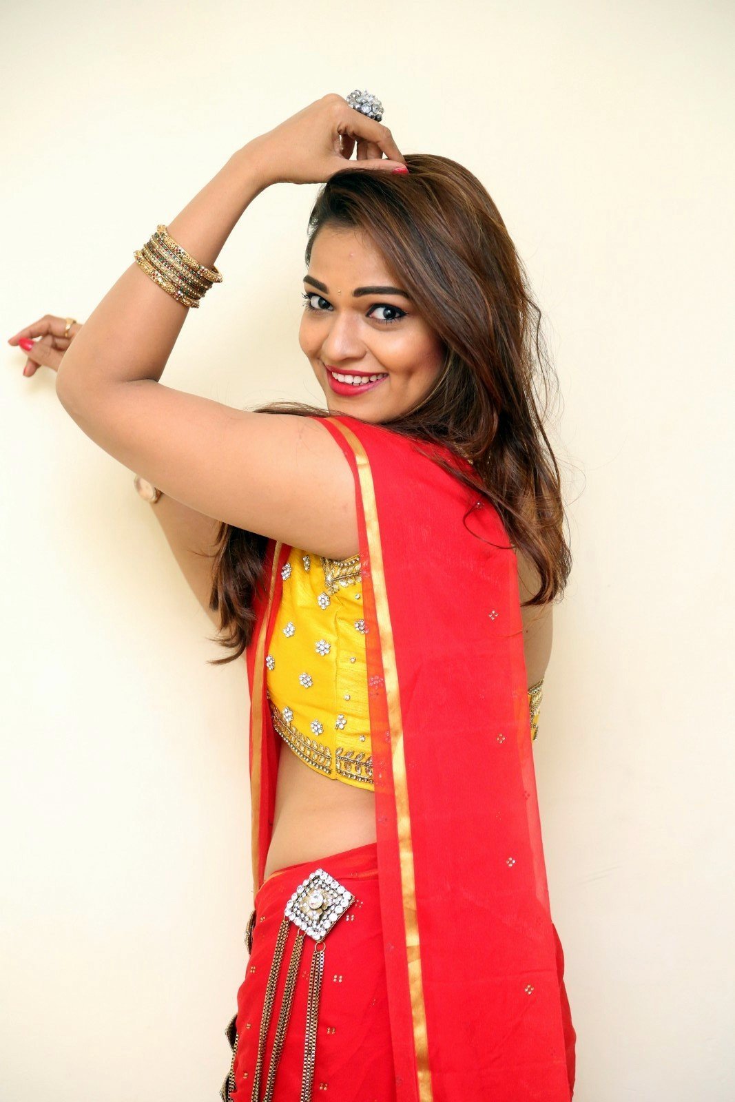 Aswini Hot in Red Saree Photos | Picture 1469868