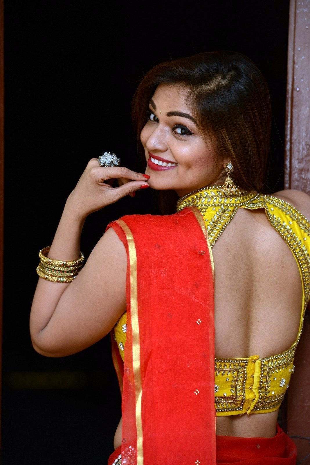 Aswini Hot in Red Saree Photos | Picture 1469902