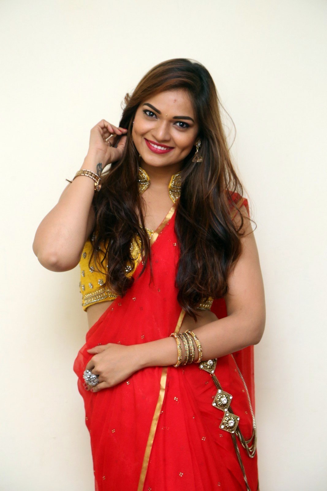 Aswini Hot in Red Saree Photos | Picture 1469890