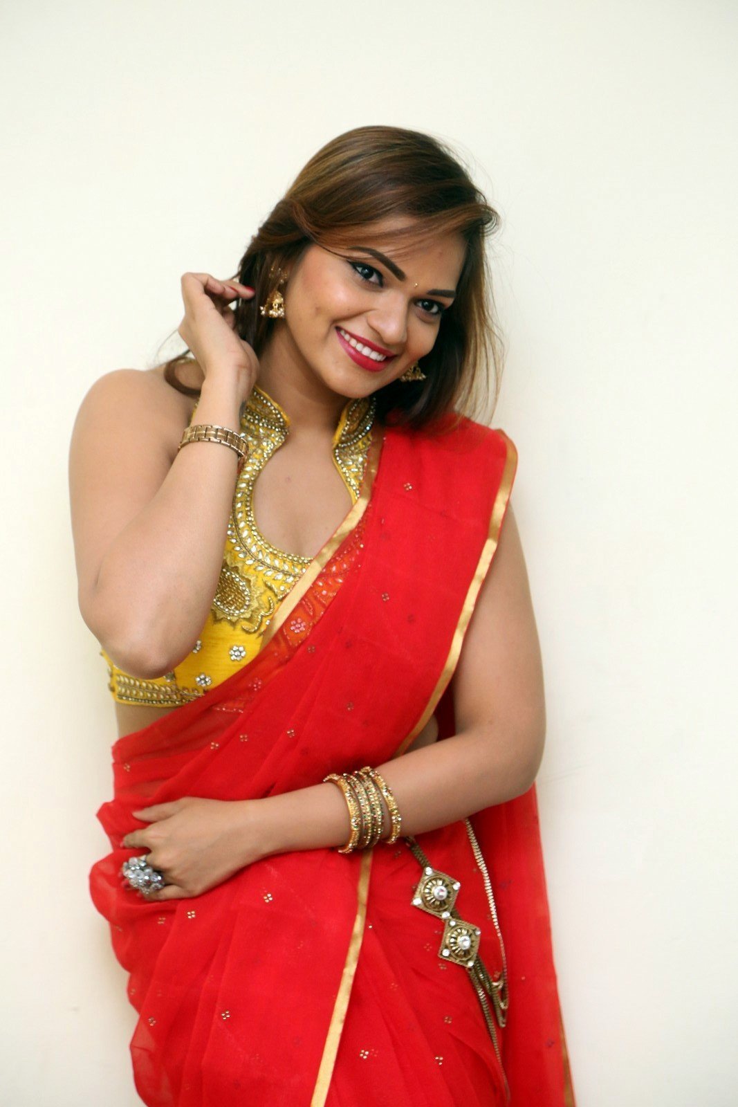 Aswini Hot in Red Saree Photos | Picture 1469879