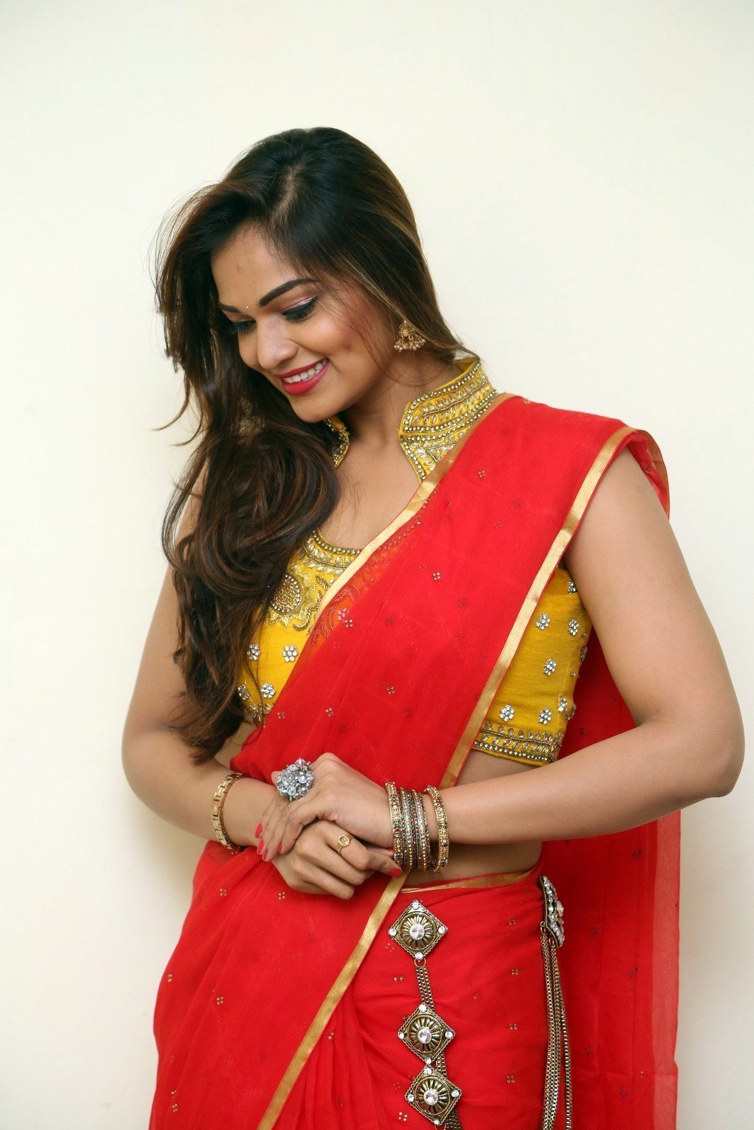 Aswini Hot in Red Saree Photos | Picture 1469873