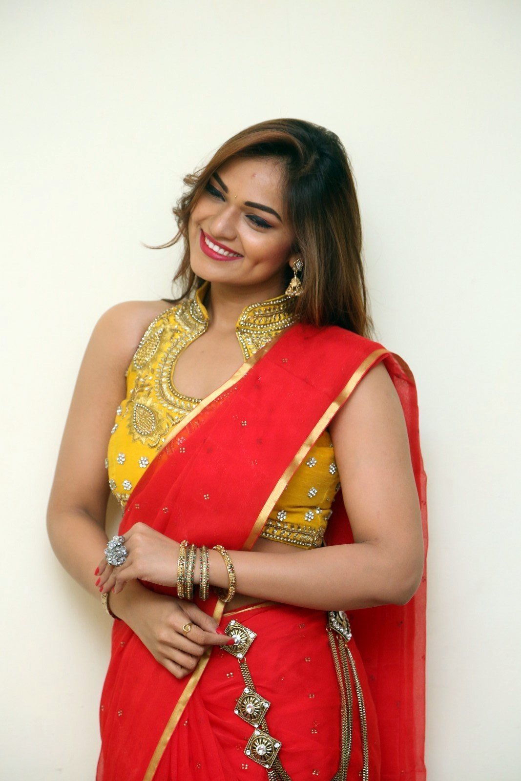 Aswini Hot in Red Saree Photos | Picture 1469875