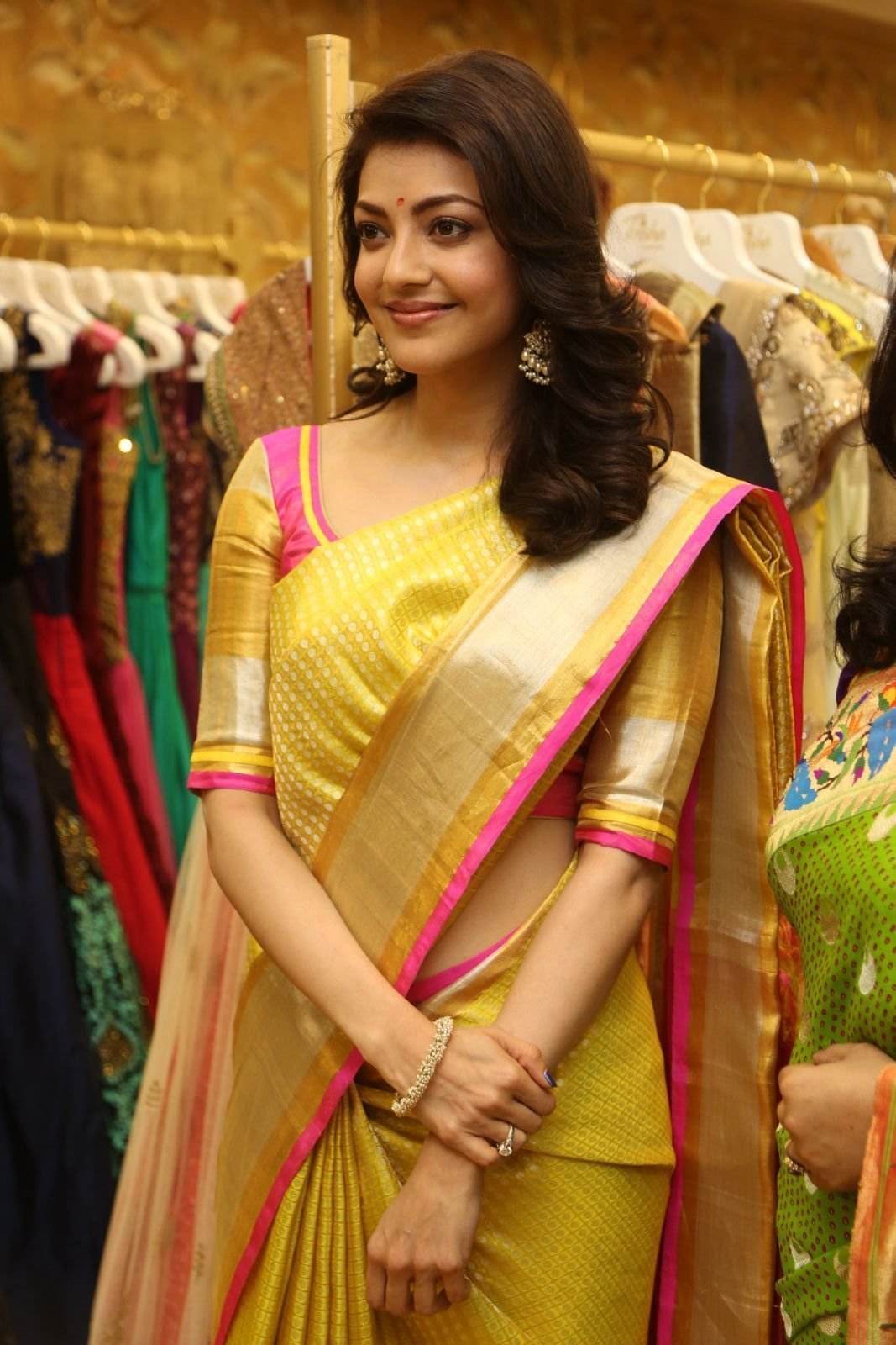 Kajal Agarwal Looking Gorgeous in Saree during Trisha Designer Store Launch Photos | Picture 1472267