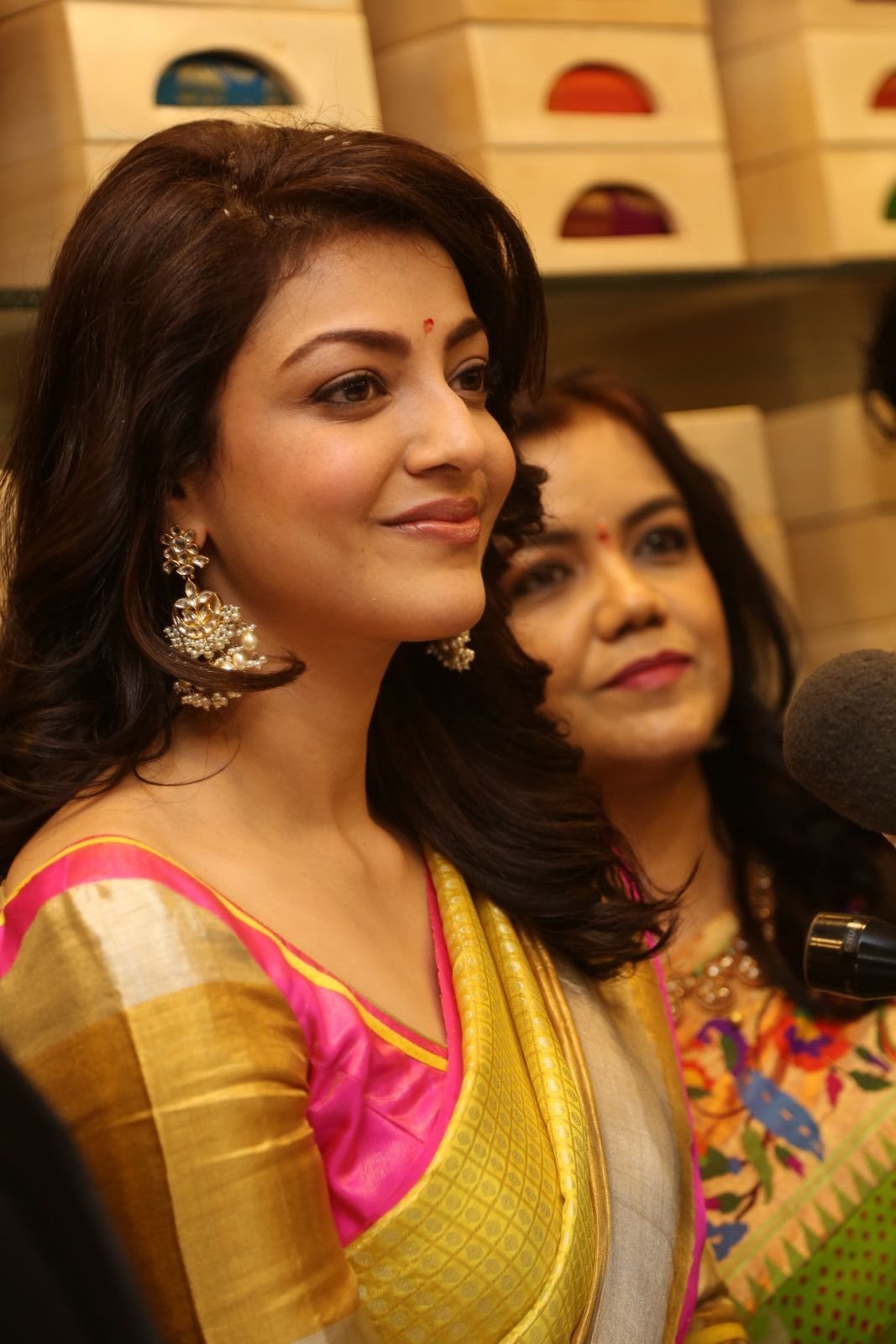 Kajal Agarwal Looking Gorgeous in Saree during Trisha Designer Store Launch Photos | Picture 1472254
