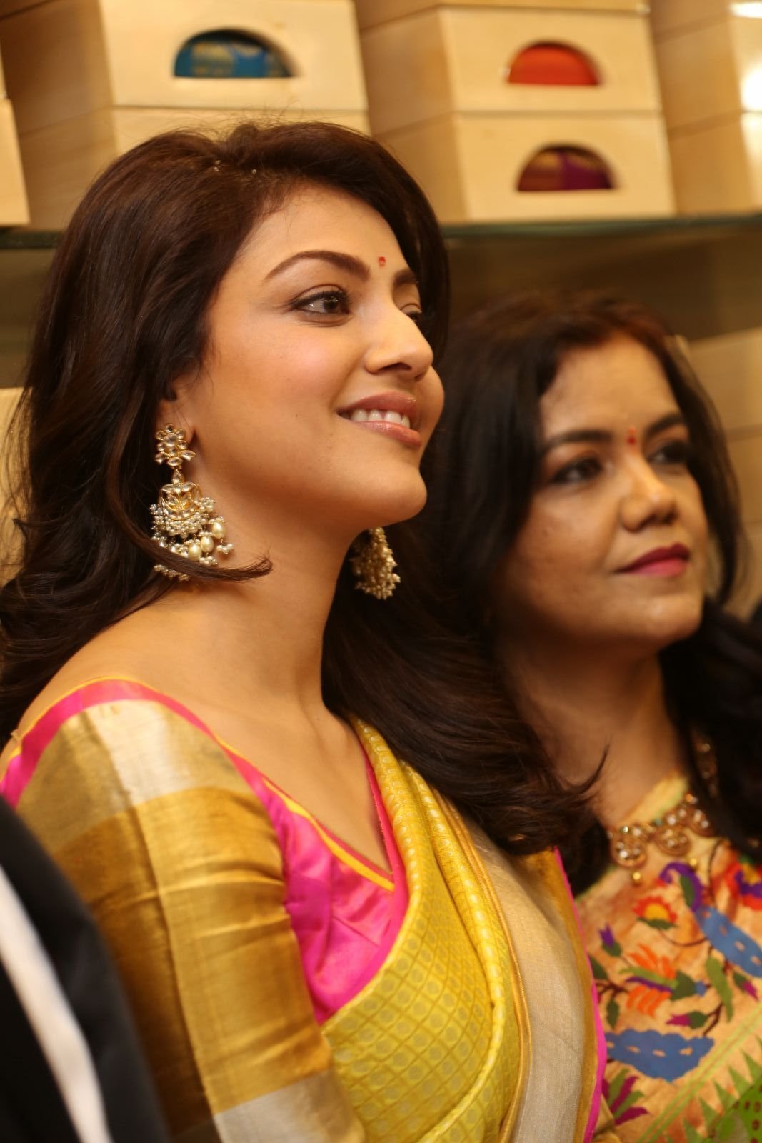 Kajal Agarwal Looking Gorgeous in Saree during Trisha Designer Store Launch Photos | Picture 1472253