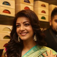 Kajal Agarwal Looking Gorgeous in Saree during Trisha Designer Store Launch Photos | Picture 1472235