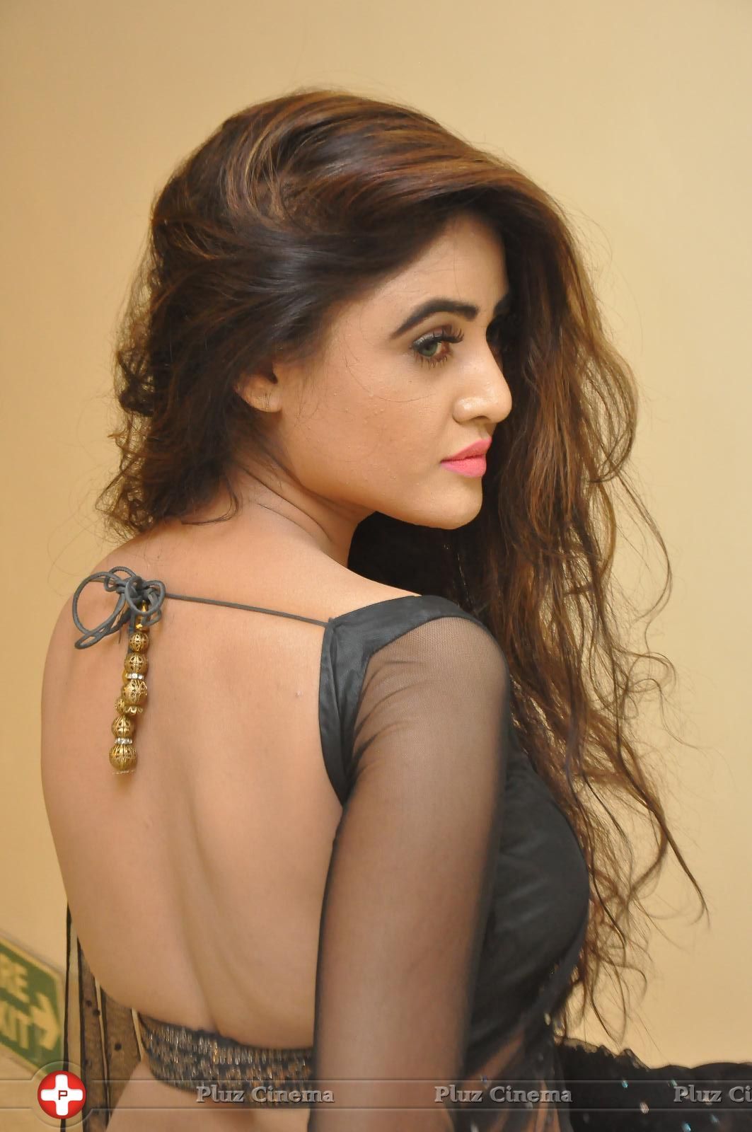 Sony Charishta Hot In Transparent Black Saree Photos | Picture 1457332