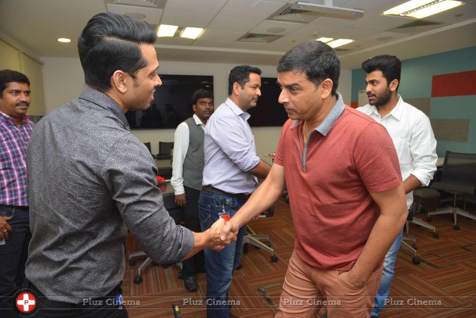 Dil Raju and Sharvanand at Facebook Office For Shathamanam Bhavathi Promotions Photos | Picture 1460819