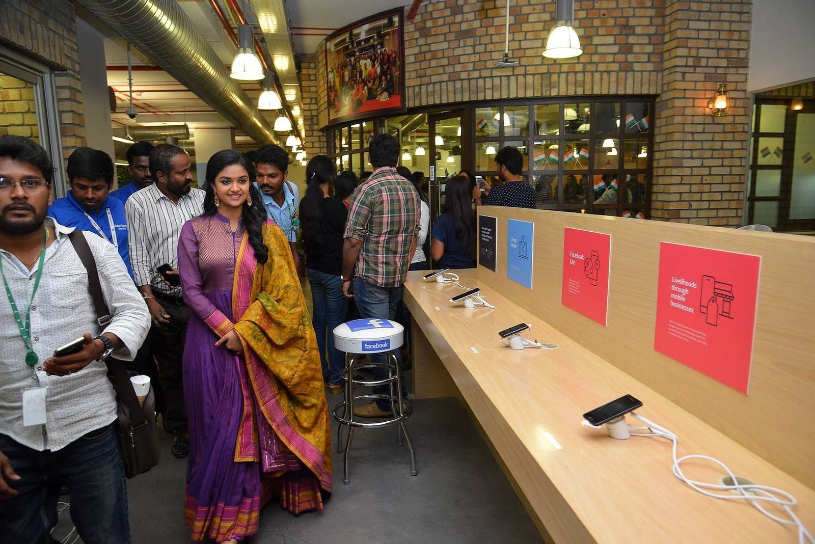 Nani and Keerthi Suresh at Facebook Office To Promote Nenu Local Photos | Picture 1465468