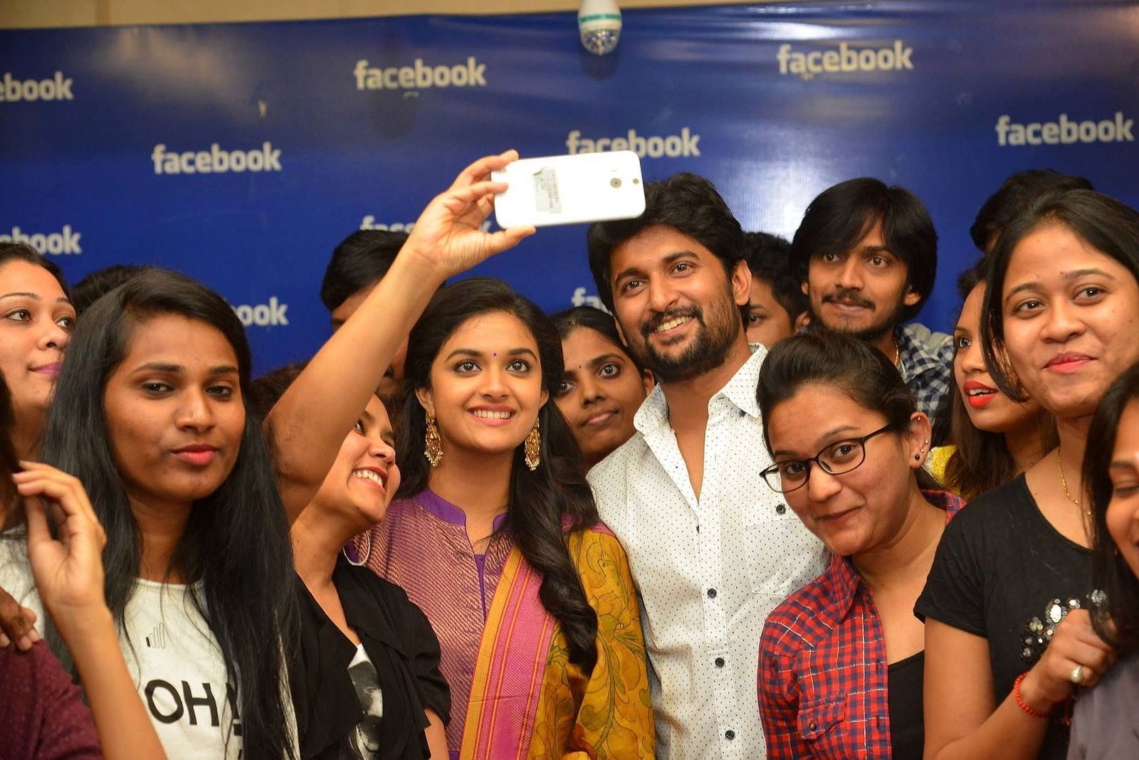 Nani and Keerthi Suresh at Facebook Office To Promote Nenu Local Photos | Picture 1465465