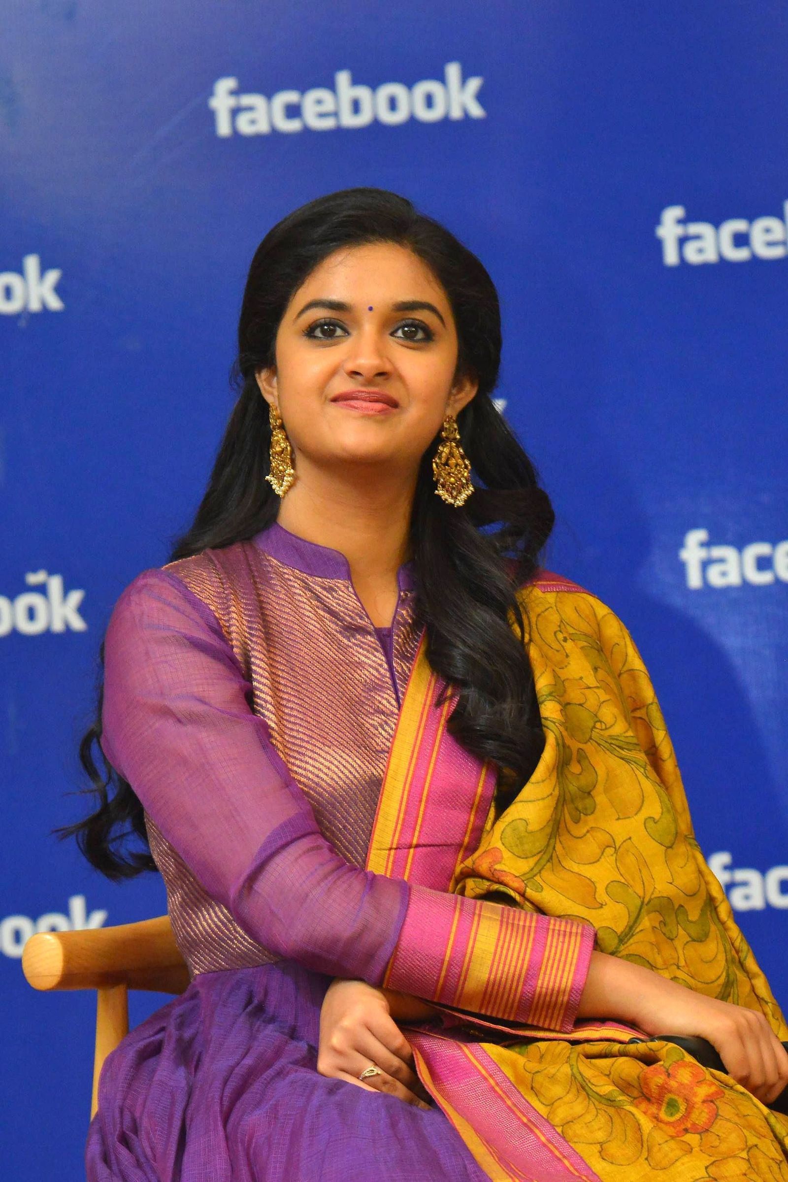 Keerthy Suresh - Nani and Keerthi Suresh at Facebook Office To Promote Nenu Local Photos | Picture 1465430