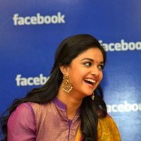 Keerthy Suresh - Nani and Keerthi Suresh at Facebook Office To Promote Nenu Local Photos | Picture 1465436